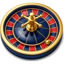 Roulette icon: wheel with a golden ball